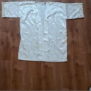 Vintage 90s White Kimono Robe